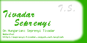tivadar seprenyi business card
